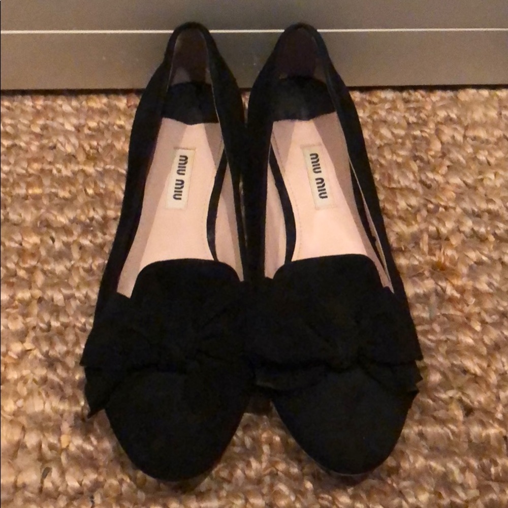 Miu Miu Bow Flat Sandals